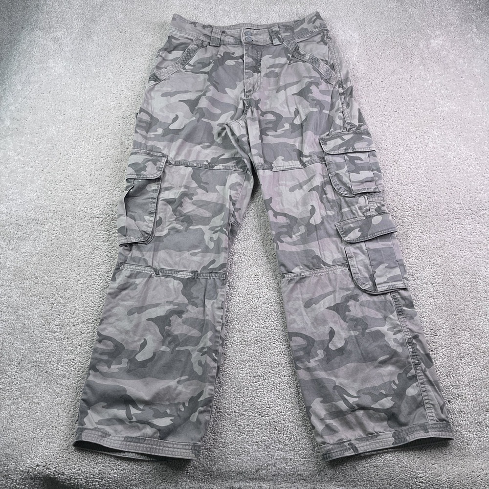 Abercrombie Fitch Pants Womens 28 6 Grey Camo Cargo High Rise Simone Utility